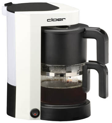 Cloer 5981 Freistehend Filterkaffeemaschine 5Tassen Weiß Kaffeemaschine
