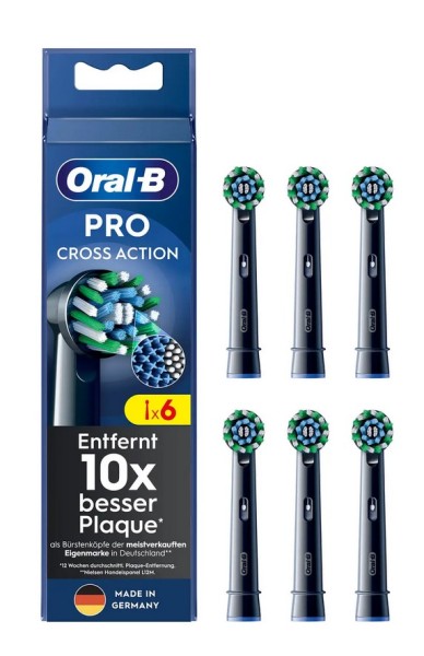 Braun Oral-B Aufsteckbürsten Pro CrossAction schwarz 6er