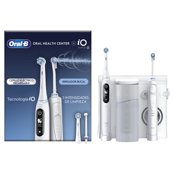 Oral-B Zahn- Mundpflege-Kombination Oxyjet + iO6 Set Zahnbürste und Mundusche Health Center