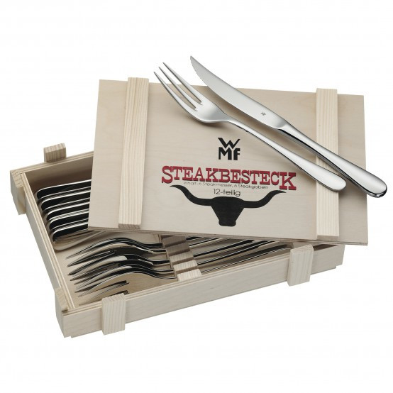 WMF Steak-Besteck Holzkassette 12 tlg.
