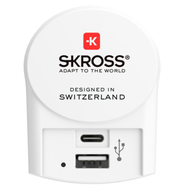 SKROSS Reisestecker EURO USB CHAR-1x TYPE C 1x TYPE A Art. Nr.:00187174