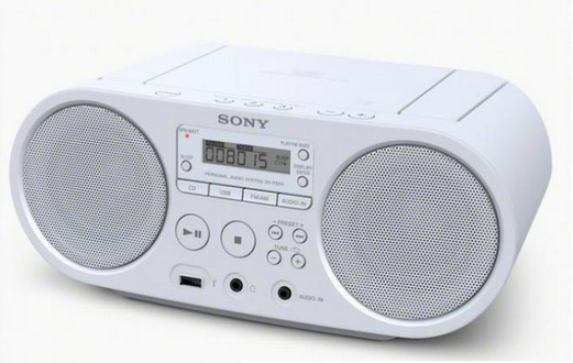 Sony CD-Boombox ZS-PS50 UKW Radio Tuner USB weiß