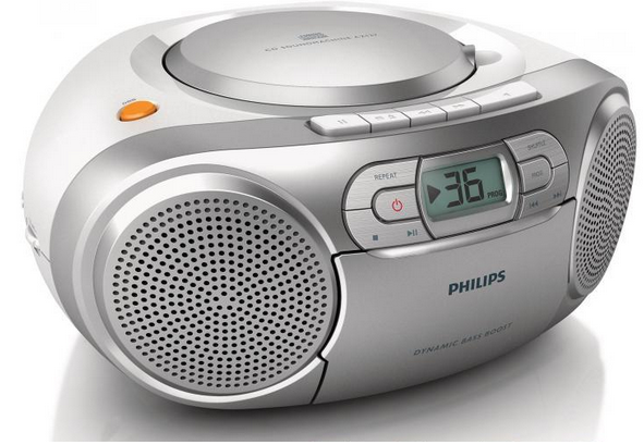 Philips CD-Soundmachine mit Kassette und Radio AZ127-12