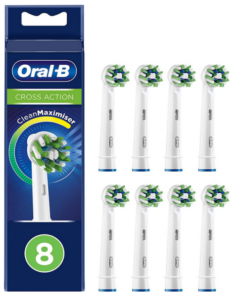 Oral-B Ersatzzahnbürsten CrossAction Clean Maximiser 8er Braun OralB